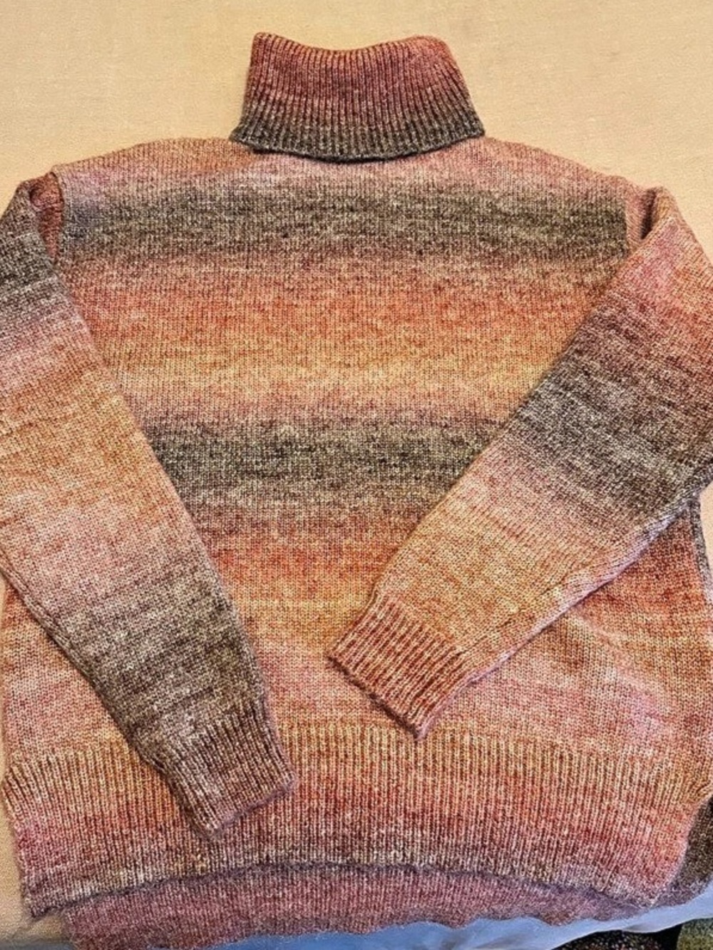 Free People Lara Sweater Multicolor Crew Neck Sweater Large NWT